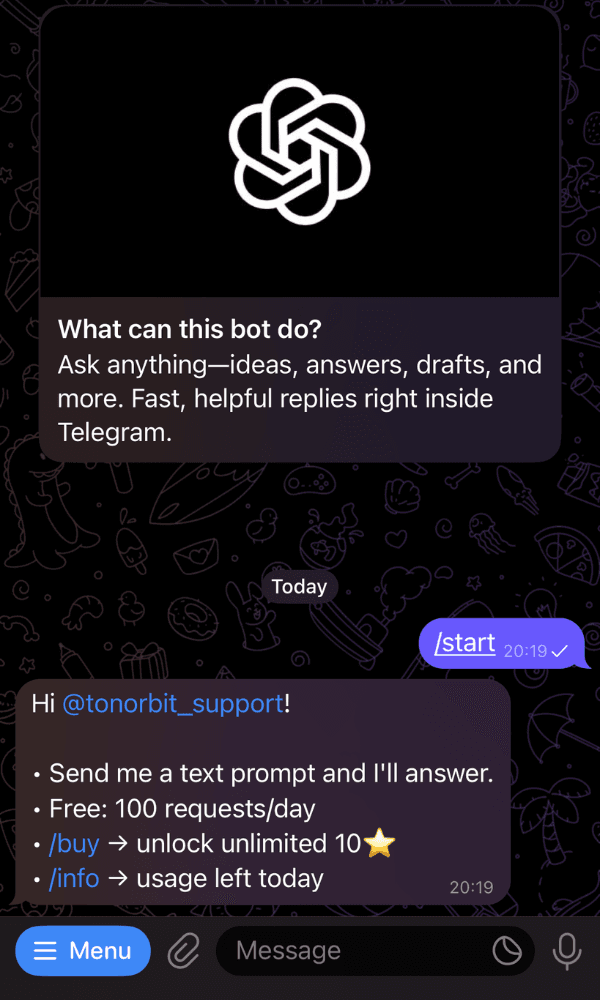 ChatGPT screenshot 2