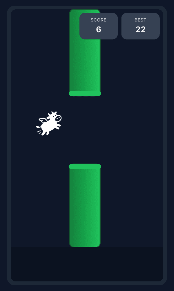 Flappy Cow screenshot 1